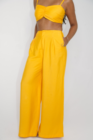 Calça Pantalona amarelo